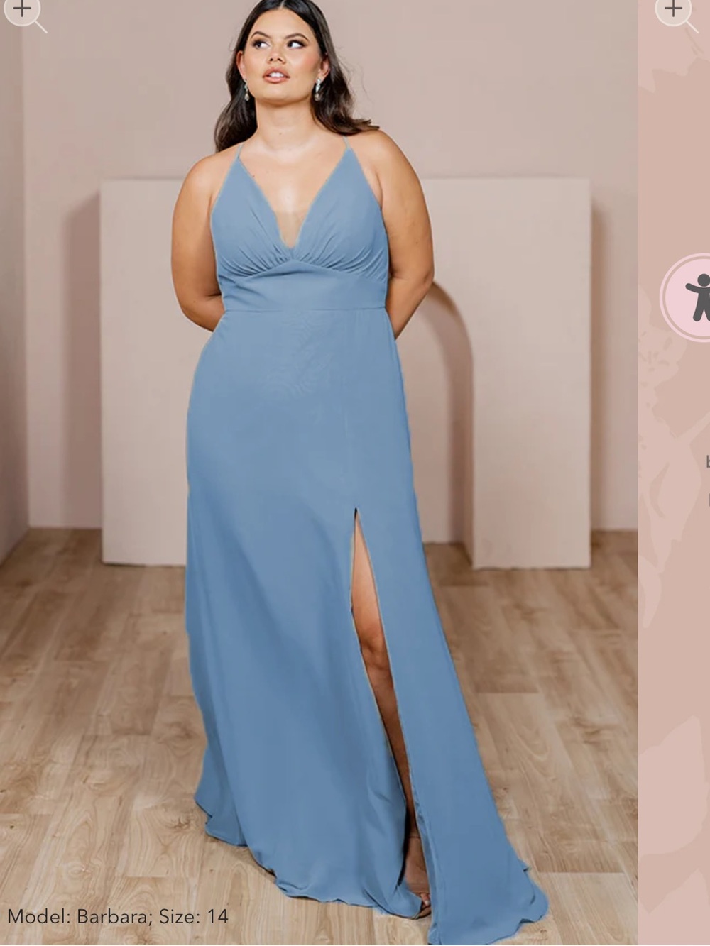 Revelry Carmen Chiffon Gown in French Blue